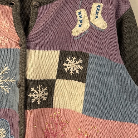 Tabi Festive Embroidered Cardigan - Cotton - Size L - Picture 5 of 6